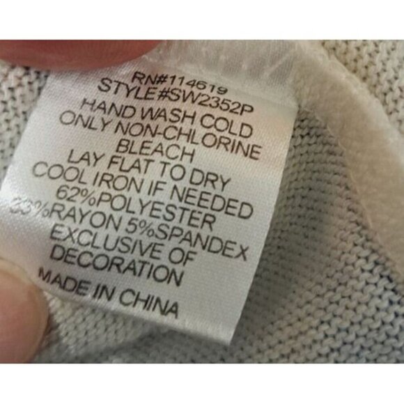 Mushka by Sienna Rose PM Multicolor Long Sleeve Sweater Cutwork & Fringe at Hem - Picture 7 of 7